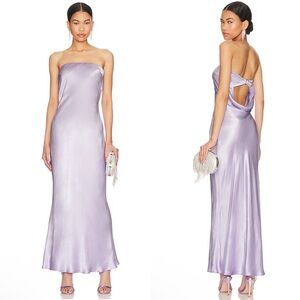 NEW NWT Bec + Bridge Moon Dance Strapless Maxi Dress Lilac Light Purple